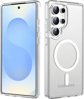 Produktbild von Schutzhülle für Samsung Galaxy S25 Ultra Hülle kompatibel mit MagSafe Transparent Silikon Case