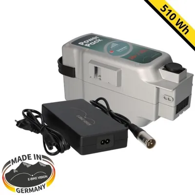 Produktbild von SET E-BIKE VISION Power Pack 26V 20Ah Ersatzakku + Ladegerät 26V 5A für Panasonic Antrieb