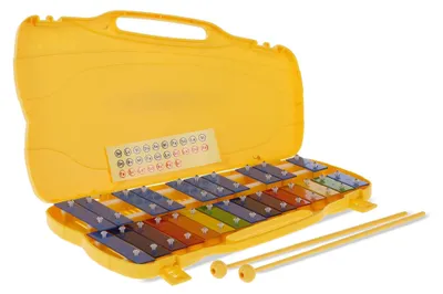Productafbeelding van Omgoods - Chimes Xylofoon met 25 Kleurrijke Geluidsplaten en Hammers