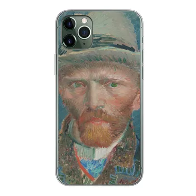Produktbild von MuchoWow® Handyhülle Schutzhülle Hülle für iPhone 11 Pro Max Selbstporträt 1887 - Gemälde von Vincent van Gogh Silikon Softcase Handy Hülle - Schutz