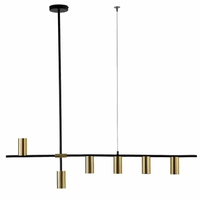 Productafbeelding van Hanglamp Arizona 6 LP-074/6PL zwart/goud, Light Prestige