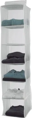 Image de Compactor Rangement des vêtements suspendus Milky 30 x 30 x 128 cm - 6 compartiments