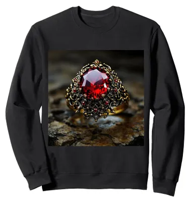 Productafbeelding van Fantasy-ring met rode steen, sweater