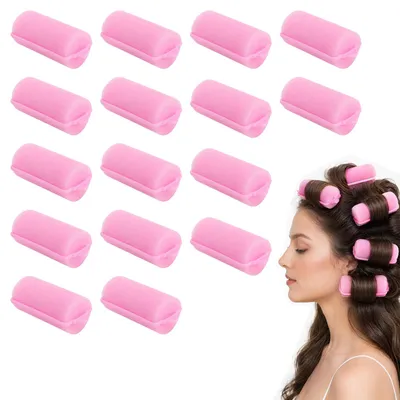 Obrázek produktu pro Šetrné natáčky z měkké pěny, 16 kusů, bez použití tepla, pro jemné stylingové účesy