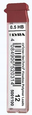 Produktbild von LYRA Minen für Druckbleistift 0,5 mm HB 12 Stück