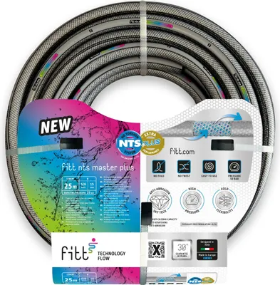Produktbild von PVC Schlauch L: 25m, Innen ø 15 mm, 13 bar, Grau-Schwarz