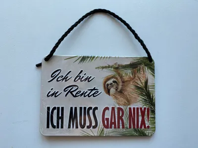 Produktbild von Kulthänger Blechschild, Ich bin in Rente, KH 253