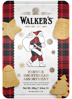 Produktbild von Walker's Festive Shortbread Assortment 'Santa' Dose 250g