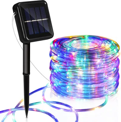 Produktbild von Jopassy Solar Lichtschlauch LED Lichterschlauch Lichterkette Außen Lichternetz RGB 20M