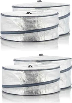 Produktbild von 4er Set Warmhaltehaube Abdeckhaube Speisehaube Lebensmittel Schutzhaube Speiseschirm Servierhaube Isolierhaube