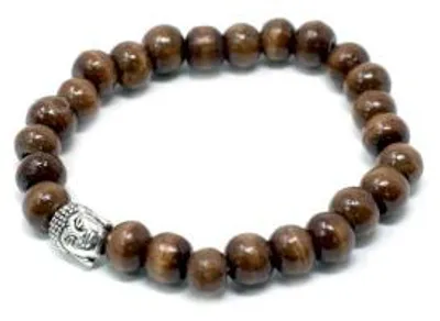 Imagen del producto de Brazalete Buddah y cuentas marrones