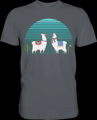 Produktbild von Lama Kaktus Shirt Sukkulenten Lamas – Dark Grey / S