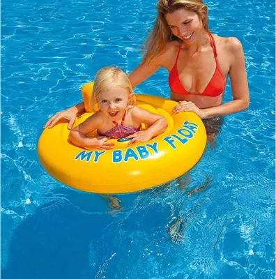 Zdjęcie produktu dla Intex My baby float, Koło ratunkowe, Chłopak, dziewczyna, Winyl, Wielobarwny, Żółty