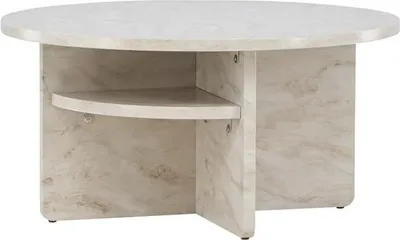 Image de Ålesund table basse Ø85cm beige.