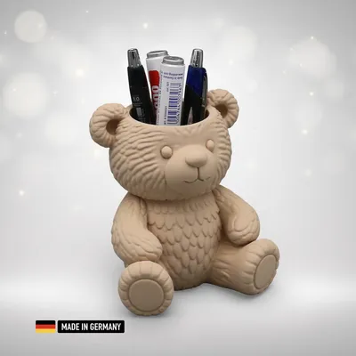 Produktbild von Stiftehalter im Teddybär-Design für Schreibtisch Stifthalter Stiftbox Organizer