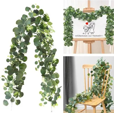 Productafbeelding van Famanu Kunstplant, eucalyptuskrans - 180 cm