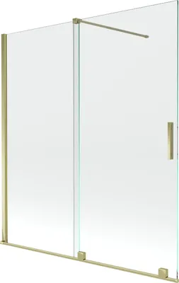 Immagine prodotto di Mexen Velar paravento per vasca da bagno a 2 ante scorrevoli 150 x 150 cm, trasparente, dorato - 896-150-000-01-50