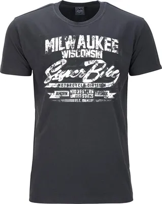 Produktbild von Übergrößen T-Shirt Milwaukee weiß AHORN SPORTSWEAR iron grey 6XL