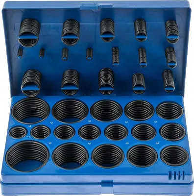 Produktbild von LUXTOM | O Ring Sortiment, NBR 3-50mm, 419tlg, Dichtungsringe Set, O Ringe Dichtungsset, Dichtungsgummi, Gummi Dichtung