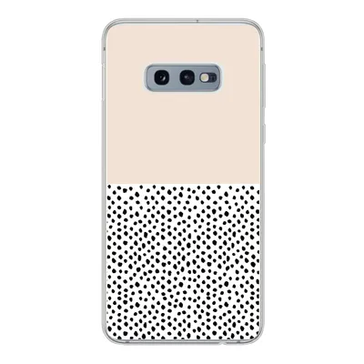 Produktbild von MuchoWow® Handyhülle Schutzhülle Hülle für Samsung Galaxy S10e Polka dots - Weiß - Schwarz Silikon Softcase Handy Hülle - Handy
