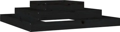 Obrázek produktu pro vidaXL květináč černý 110x110x27 cm masivní borovicové dřevo