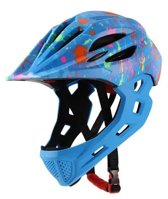 Kinderfahrradhelm, verstellbar, atmungsaktiv, 46-54 cm, mit LED-Licht