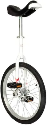 Productafbeelding van Eenwieler - Single wheel bike - Balans oefenen - Aluminium snelspanner - Eén maat - Wit