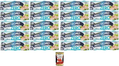 Produktbild von Nostromo Tonno Zero al Naturale Natürlicher Null-Thunfisch 20x 3x65gr + Italian Gourmet polpa 400g