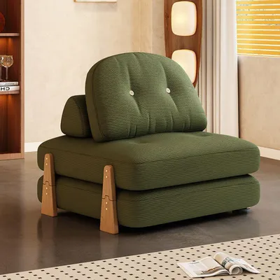 Produktbild von Sofabett Klappsofabett Sitzsack Sessel Wohnzimmersofa Relaxsofa Entspannungssofa Grün【 xky-120】