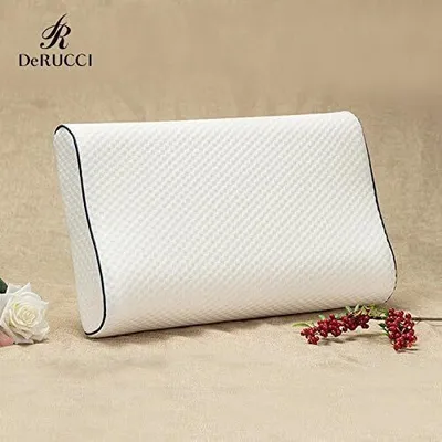 Produktbild von DeRUCCI Home Orthopädisches und Ergonomisches Kissen mit Memory Schaum (30 x 49 x 7/10 cm) Nackenstützkissen, Schlafkissen