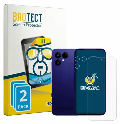Produktbild von 2x Für Fairphone 6 Plus (Display+Kamera) Schutzfolie BROTECT Displayschutz Display Schutz Folie Klar Transparent