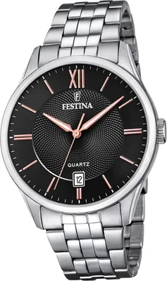 Produktbild von Festina Edelstahl Herren Uhr F20425/6 Armbanduhr silber Klassik D2UF20425/6