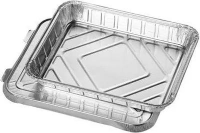 Produktbild von 300 Papstar Menüschalen + Deckel, Alu ungeteilt 930 ml 3 cm x 17,7 cm x 22,5 cm 14505