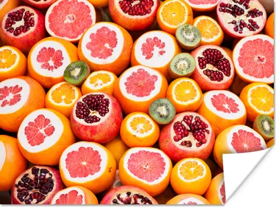 Produktbild von MuchoWow® Poster Obst - Zitrusfrüchte - Orange 120x90 cm - Wandbild