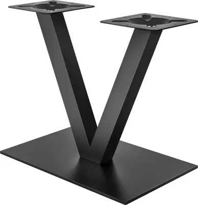 Produktbild von MADRID V | Bistro Tischgestell | Schwarz | Höhe: 72 cm | Säule: 6 x 6 cm | Fuß: 40 x 70 cm | Gastro Restaurant Tischgestell