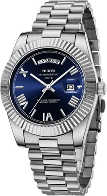 Produktbild von Herrenuhr Analoge Quarzuhr Edelstahl Armbanduhr für Herren Wasserdicht Business Casual Klassische Uhr mit Tages- und Datumsanzeige