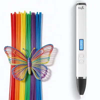 Produktbild von Filapen 3D-Stift Set & 5x PCL Filamente (25 meter) Weiss