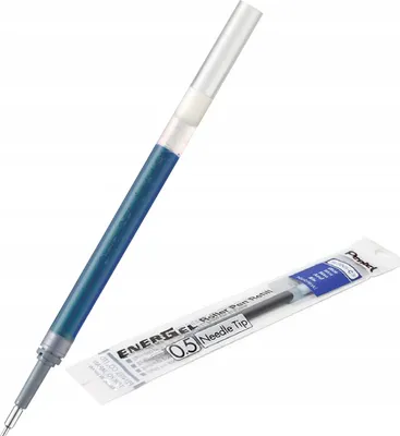 Produktbild von Pentel LRN5 Gelschreiberminen 0,25 mm – Blau, 12 Stück im Kunststoffgehäuse