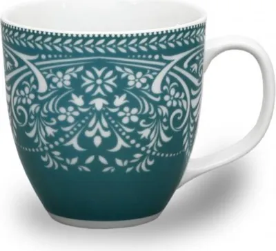 Image de Mug en porcelaine, 0,47 l, dentelle bleu-vert, Thun 1794