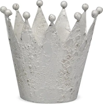 Produktbild von Krone Dekoaufsteller Windlicht Dekokrone silber Ø 10x10 cm