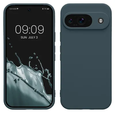 Produktbild von kwmobile Handyhülle für Google Pixel 9 Hülle - weiches Handy Silikon Case - Schutzhülle Cover - Dunkler Schiefer