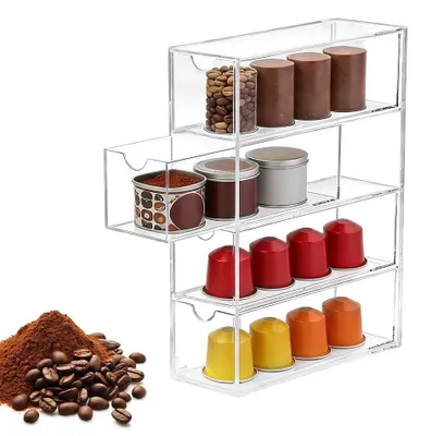 Produktbild von Auffbewahrungsbox für Kaffeekapseln mit 4 Schubladen