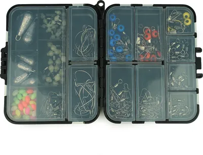 Produktbild von Fish-Xpro Hook&Swivel Set - 177-teilig - Angelhaken - Wirbel - Angelgewichte - inkl. Tacklebox