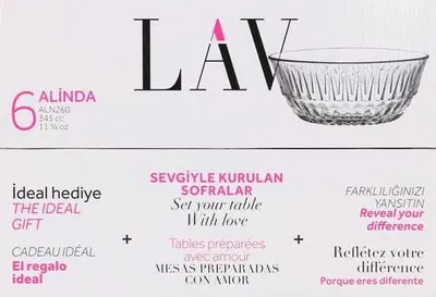 Image de LAV Alinda Muslischussel Set 6 pièces - 310ml verre coupes à dessert