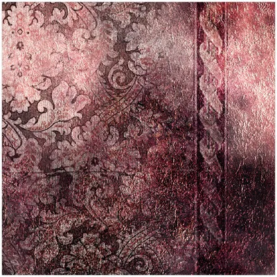 Produktbild von Wallario Premium Glasbild, freischwebende Optik, kräftige Farben, Größe 30 x 30 cm Motiv Schnörkelmuster in rot