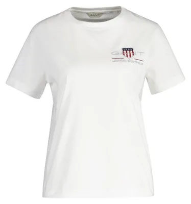Produktbild von GANT Damen T-Shirt REG Archive Shield SS aus Baumwolle mit Logo