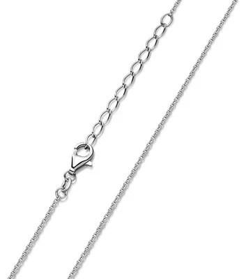 Produktbild von MATERIA by Matthias Wagner Kinder Kette Mädchen Silber 925 - 1,2mm Ankerkette rhodiniert 36-40cm verstellbar K109