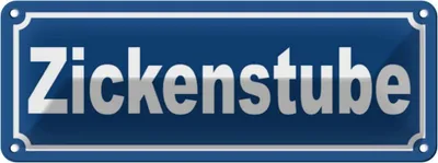 Produktbild von vianmo Blechschild 10x27 cm Zickenstube Witz Humor Lustig Spaß