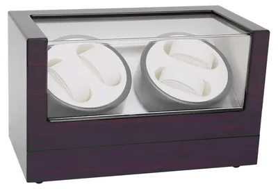 Immagine prodotto di Rotore per orologi / Watch Winder - Scatola portaoggetti ed espositore - 100–240 V CA - Finto cuoio e MDF - Universale - Dimensioni 34×18×20 cm