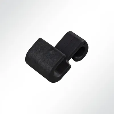 Produktbild von Lysel® Kunststoff Doppelhaken klein, (BxL) 25x41mm in Schwarz (10 Stück)